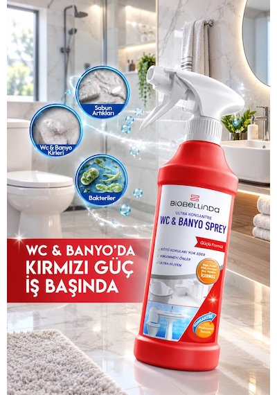 Ultra Konsantre Wc Ve Banyo Temizleme Spreyi Güçlü Formül Kireç Sabun Artığı Ve Kir Temizleyici 450 Ml Diğer