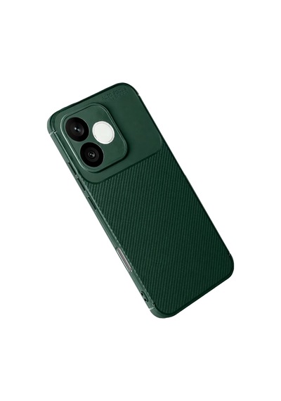 Huawei Honor 600 Lite Uyumlu Auto Focus Karbon Kapak - Koyu Yeşil