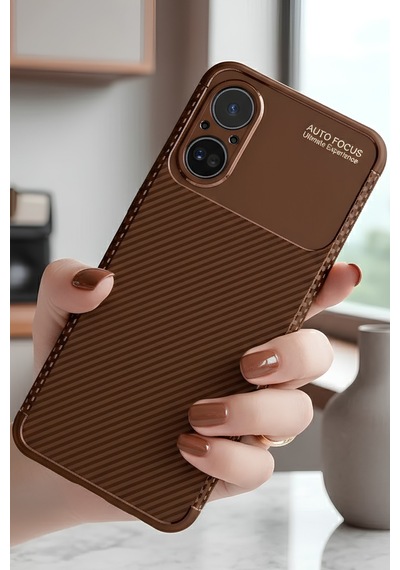 Realme 12 Lite Kılıf Karbon Tasarımlı İnce Yapılı Kamera Koruma Çıkıntılı Kapak
