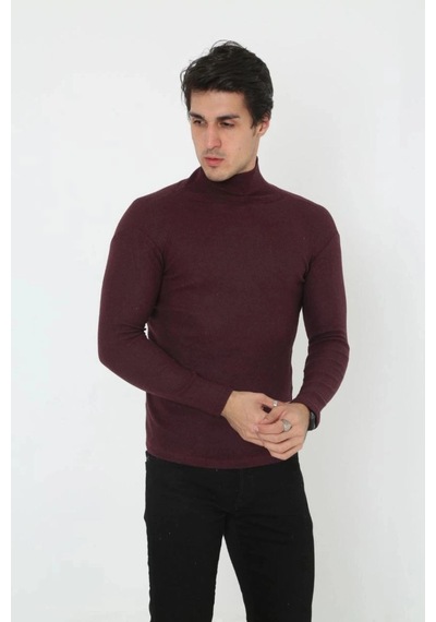 Freedom Store Erkek Fitilli Kaşkorse Kumaş Boğazlı Full Likralı Slimfit Body - Bordo