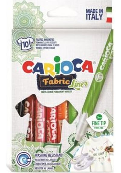 Carioca Keçeli Kumaş Boya Kalemi Fıne 10'lu N11.5963 Carioca Keçeli Kumaş Boya Kalemi Fıne 10'lu N11.5963