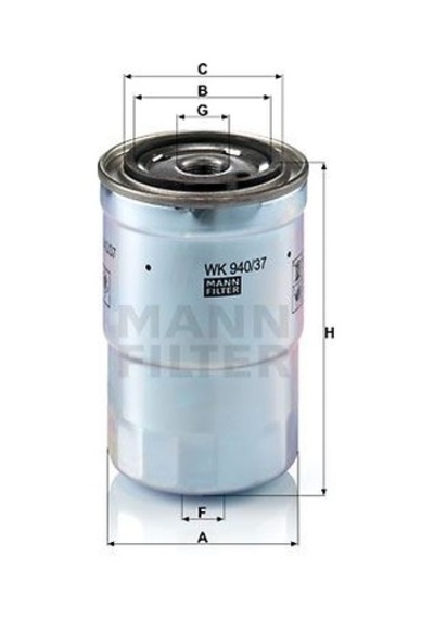 Mann-av Mazot Fıltresı Canter Montero 4 4 Pajero Iıı 4 4 Shogun 4 4 AOD-MANN WK940/37X