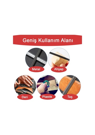 Feyza Yapı 6 Parça Mini Eğe Seti - 18cm İnce İşçilik Saatçi Eğe Ve Törpü Seti Sarı Renk