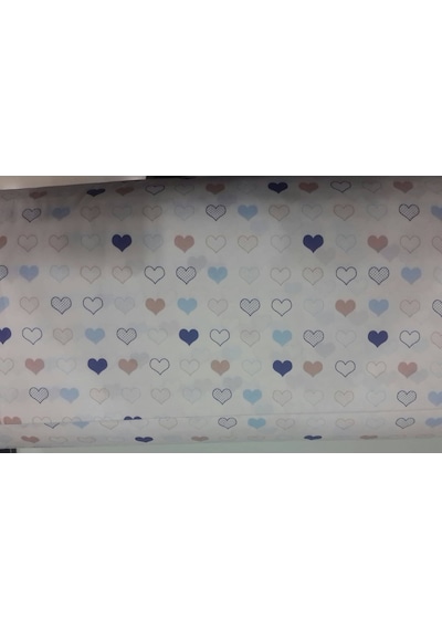 Akfil Poplin Nevresimlik Kumaş Çok Amaçlı En 240 Kalp Desenli (461455938)