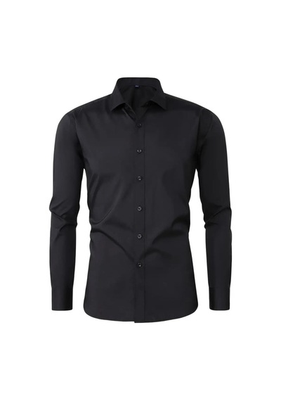 Erkek Slim Fitt Uzun Kol Likralı Gömlek 2392 Bgl-st04380 Siyah