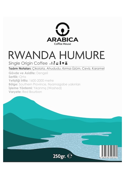 Rwanda Humure Öğütülmüş Kahve 250g Nitelikli Orta Kavrulmuş Espresso