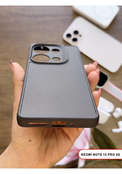 Redmi Note 13 Pro 4g Uyumlu Kamera Korumalı Darbeye Dayanıklı Renk Atmayan Keep Silikon Kılıf Siyah