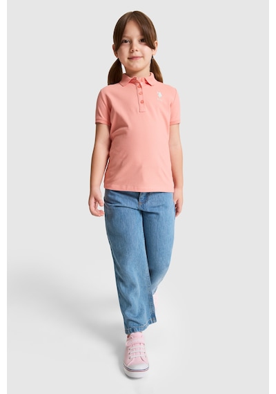 U.S. Polo Assn. Kız Çocuk Mercan Tişört Basic 50320287-vr204 Coral