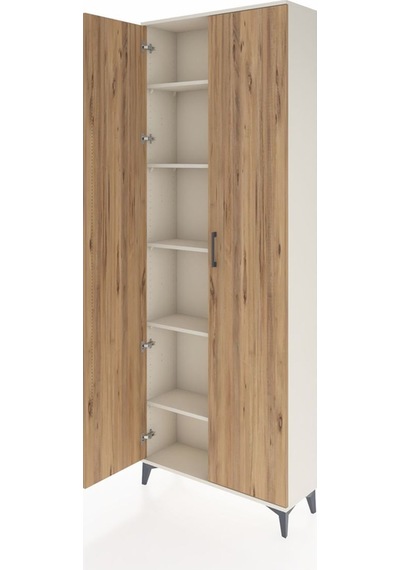 Arges Dolap 5 Raflı 2 Kapaklı 88x30x243 Aytaşı-çam Aytaşı