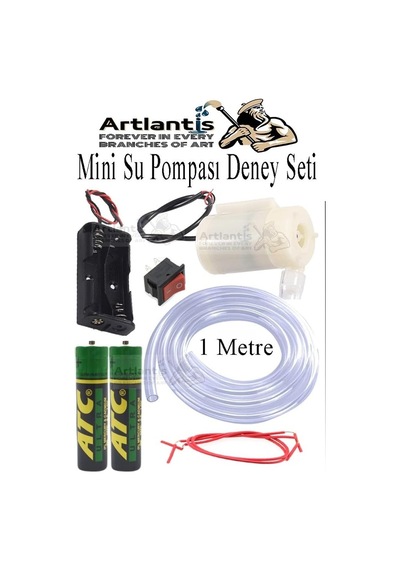 Mini Su Pompası Deney Seti 1 Adet Hortum Pil Yatağı Anahtar Mikro Dalgıç Pompa Solonoid Su Pompası Küçük Akvary