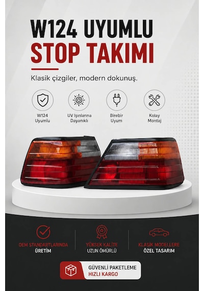Mercedes W124 Sarı Sinyalli Stop Takımı