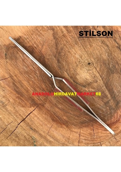 Stilson Cimbiz Düz Uçlu Çelik Cimbiz 160 Mm Ahşap Sapli 1  Kalite
