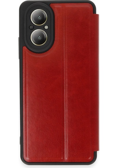 Gld-spt- Newface Realme 12 Lite Kılıf Flip Cover - Kırmızı