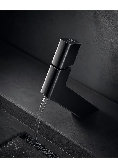Ala Kısa Lavabo Bataryası Mat Sıyah Mat Siyah