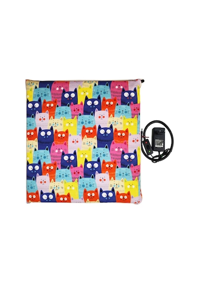 Kedi Minderi Isıtmalı Model 45x45cm 12v Adaptörlü Su Geçirmez Kdtes62