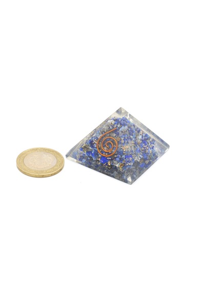 Hakiki Doğal Lapis Lazuli Taşı Orgonit Piramit 35 Gram