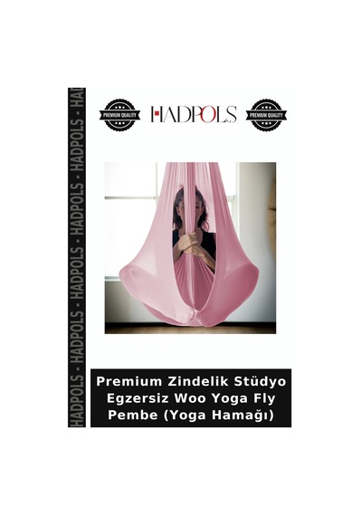 Premium Zindelik Stüdyo Egzersiz Woo Yoga Fly Pembe Yoga Hamağı