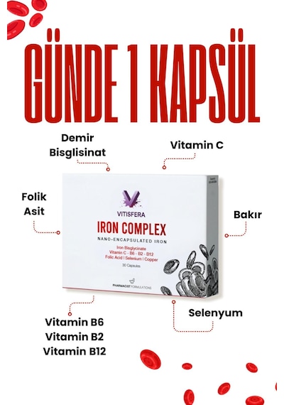 Vitisfera Iron Complex 30 Kapsül