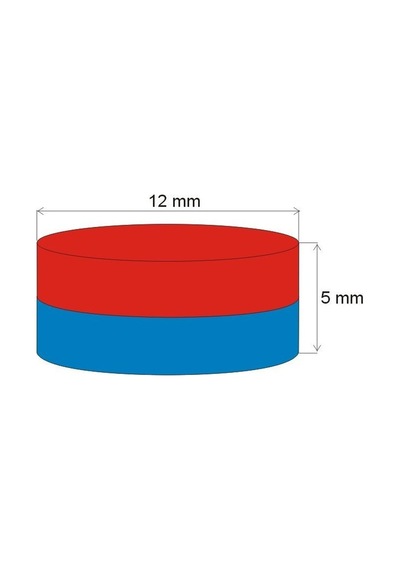 10 Adet 12x5 Yuvarlak Neodyum Mıknatıs, 12x5 Mm, Süper Güçlü, N35 Kalite