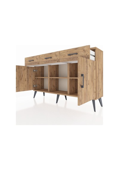 Arges Konsol 3 Raflı 3 Çekmeceli 3 Kapaklı 132x30x83 Çam-çam/çam Çam/çam Arges Konsol 3 Raflı 3 Çekmeceli 3 Kapaklı 132x30x83 Çam-çam/çam Çam/çam