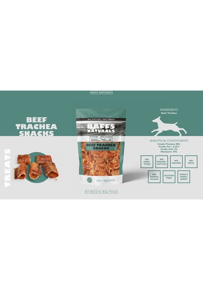 Baffs Naturals Dana Gırtlak Atıştırmalık Doğal Köpek Ödül Maması 100 G