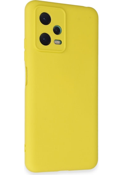Xiaomi Redmi Note 12 5g Uyumlu Kılıf Nano İçi Kadife Silikon - Sarı