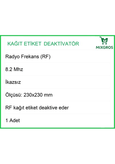 Kağıt Etiket Öldürücü Deaktivatör Rf Radyo Frekans İkazsız