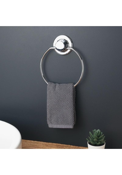 Vakumlu Banyo Tuvalet Havlu Askısı Oval. Gümüş