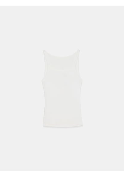 Dilvin 32774 Halter Yaka Top-ekru