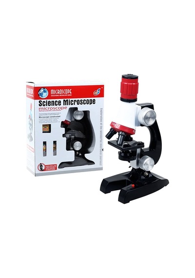 Microscope mikroskop öğrenci seti 21cmx7,5cmx12cm  LED 100X, 40