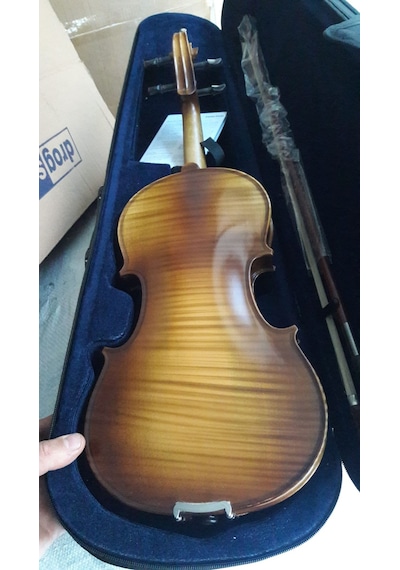 Swing Sv-444 Mat Cila Komple Abanoz Aksamlı-4/4 Tam Boy Keman Set