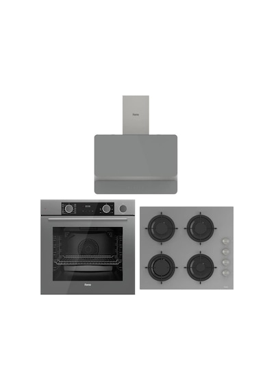 Ferre Fryart Steam XE64CPR - CS208 - D082  Gri Ankastre Set