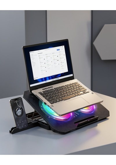 Rgb Fanlı Usb Soğutma Standı Notebook Yükseltici
