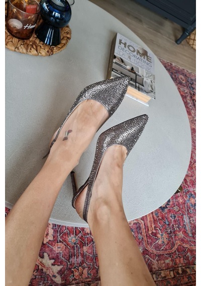 036 6169 Topukla Kadın Taşlı Topuklu Stiletto Abiye Ayakkabı 001