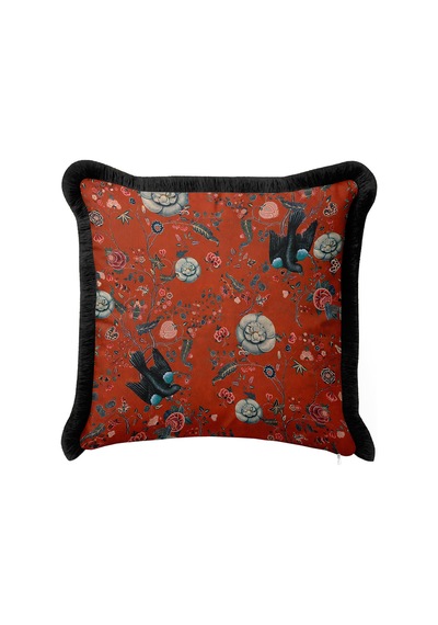 Vintage Çiçek Kuş Motifli Lüx Saçaklı Yastık Kılıfı-kırmızı Siyah İskandinav Püsküllü Kırlent Kılıfı Fırtına Çiçeği Vintage Çiçek Kuş Motifli Lüx Saçaklı Yastık Kılıfı-kırmızı Siyah İskandinav Püsküllü Kırlent Kılıfı Fırtına Çiçeği