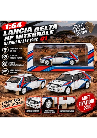 Lancia Delta Hf Integrale Safari Rally 1992 1 Adet Çok Renkli
