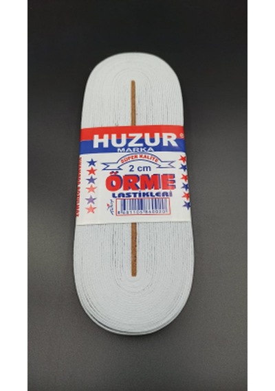 Beyaz - 2cm Paça Lastik Yassı Geniş 10mt