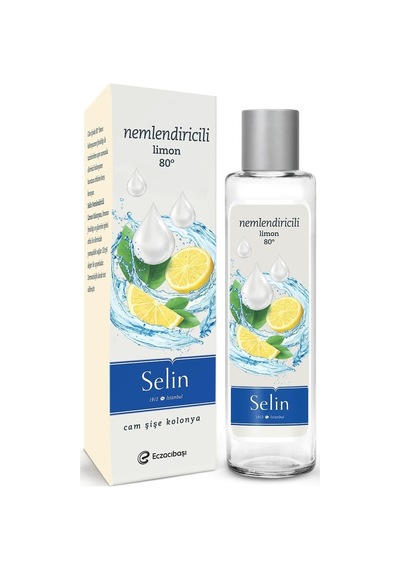 Selin 80 Derece Nemlendiricili Limon Kolonyası Cam Şişe 180 ML