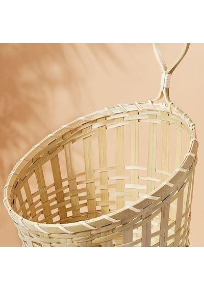 2'li Set Bambu Sepet Asılabilir Düzenleyici MeridyenDukkan 20x57x
