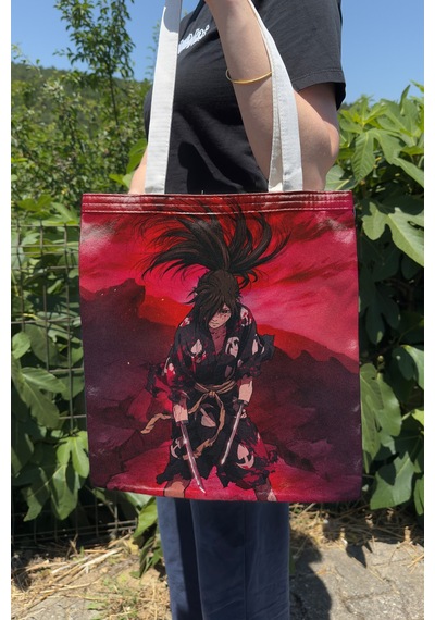 Zipzap Dororo V5 Yazlık Kışlık Çift Taraflı Kanvas Baskı Bez Çanta Anime Çantası