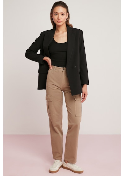 Ethıquet Lıllesol Kadın Fitilli Görünümlü Slim Fit Vücuda Oturan Havuz Yakalı Pamuklu Basic Siyah At