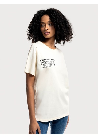 LOFT Loose Fit Kadın Tshirt K.kol Lf2034965 Q1.v1 Ekru