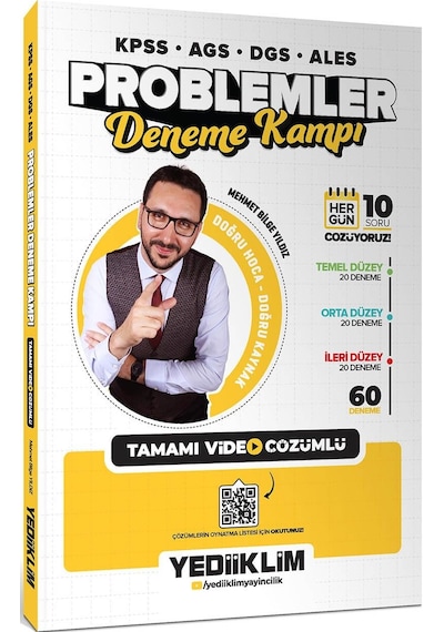 Yediiklim 2026 Kpss-ags-dgs-ales Matematik Tekrar Kampı Ve Problemler Deneme Kampı Tamamı Video Çözümlü 2 Kitap