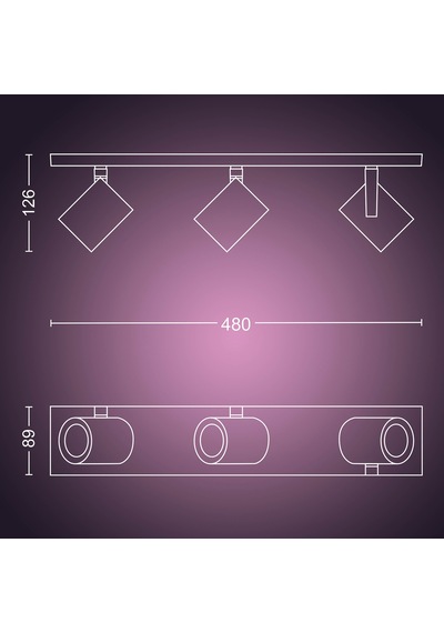 Philips Hue WCA Argenta 3'lü Spot Lamba 3x5.7W (Alüminyum)