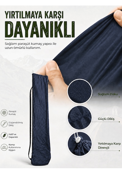 Beylini Plaj Şemsiyesi Taşıma Çantası 140 Cm Paraşüt Kumaş Omuz Askılı Piknik Kamp Şemsiye Kılıfı Uzun Şemsiye Çantası Lacivert