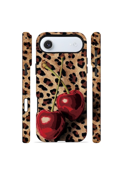 Velvoria Valestra Leopar Kiraz Apple Apple iPhone Uyumlu 17 Air Magsafe Koruma Kılıfı Valestra Magline - Leopar Kiraz