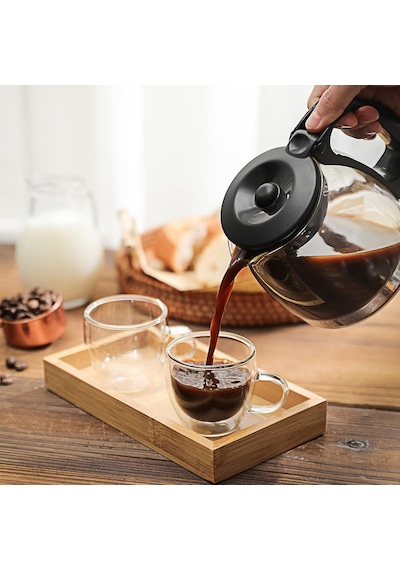 Çift Duvar Cam Kahve Kupaları 4-6oz Yalıtımlı Kahve Fincanı Seti - Çift Espresso, Cappuccino, Latte, Sıcak/soğu Diğer