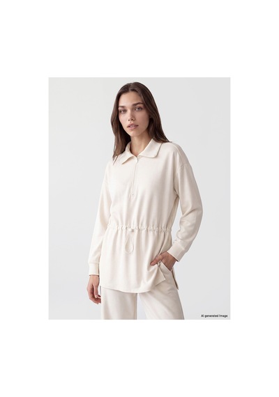 LC Waikiki Alıta Cıty Farkıyla Lcw Modest Bej İnterlok Düz Oversize Kadın Sweatshirt Tunik Bej - 924121768 Bej LC Waikiki Alıta Cıty Farkıyla Lcw Modest Bej İnterlok Düz Oversize Kadın Sweatshirt Tunik Bej - 924121768 Bej