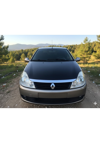 Renault Symbol 2006 2008 Tam Kaput Maskesi Mat Siyah Suni Deri, Şık Ve Koruyucu Tasarım 1 Adet