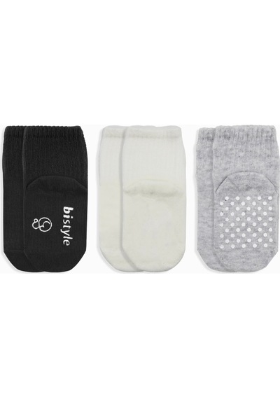 Bistyle Basic Kaymaz Penye Soket Çorap 3'lü Bs10106 Siyah Ekru Gri Siyah Ekru Gri Siyah - Ekru - Gri Bistyle Basic Kaymaz Penye Soket Çorap 3'lü Bs10106 Siyah Ekru Gri Siyah Ekru Gri Siyah - Ekru - Gri